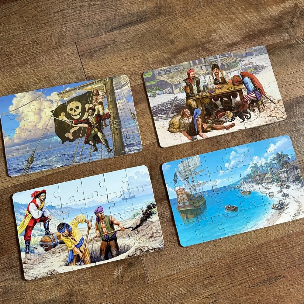 T.S. Shure Pirate Puzzles 2 set, wooden boxed set